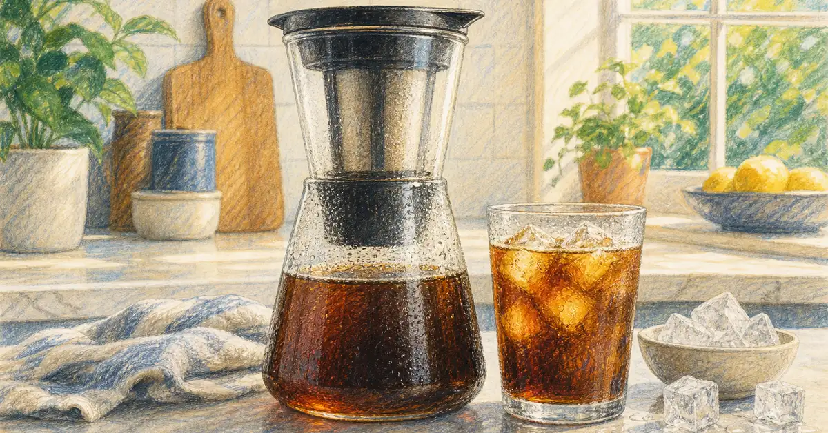 Best cold brew coffee makers of 2026 — glass immersion brewers and rapid cold brew machines on a kitchen counter